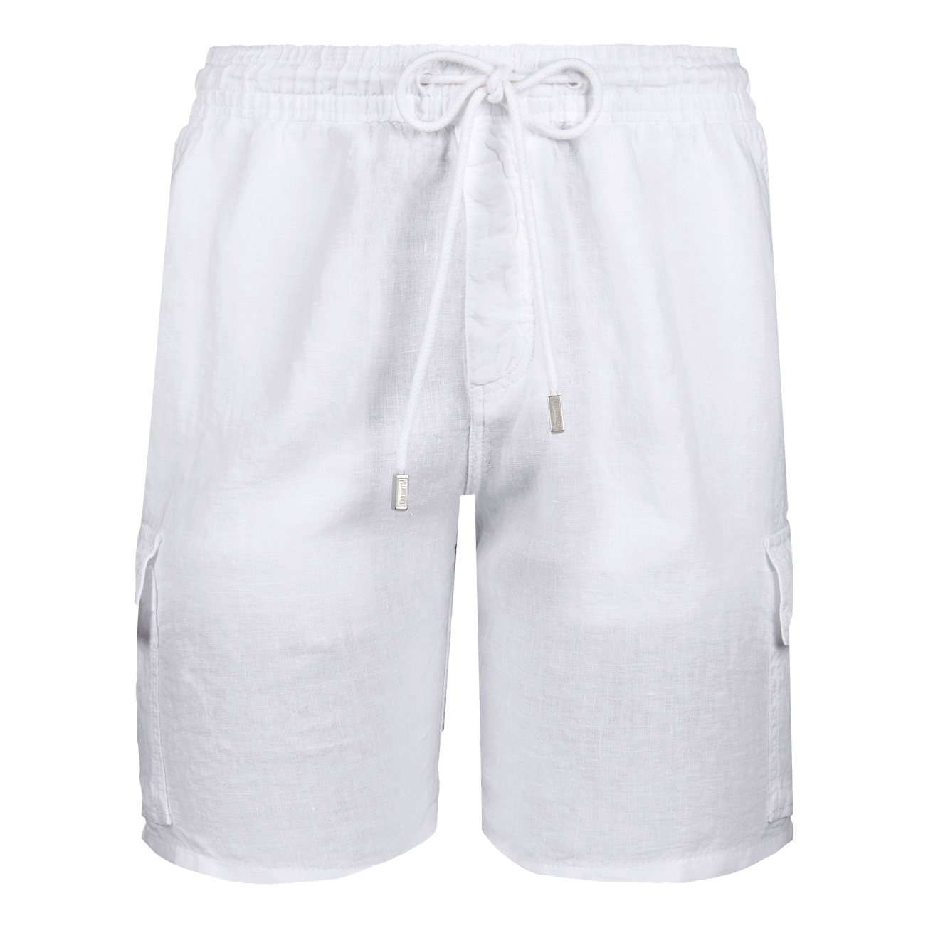 BERMUDA EN LIN HOMME white