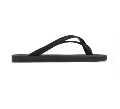 Bicolored cross flip flops black black