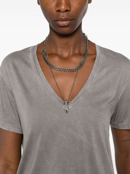 Mykonos v neck - vintage cement