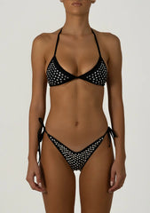 Livia black crystals 2 piece swimwear