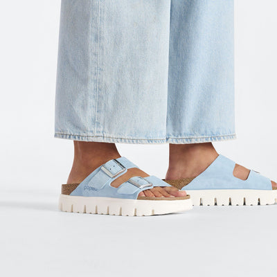 Arizona Chunky Suede Leather Mineral Blue
