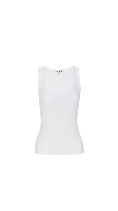 Angel rib tank - white