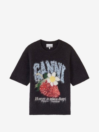 GANNI
strawberry-intarsia sweater
