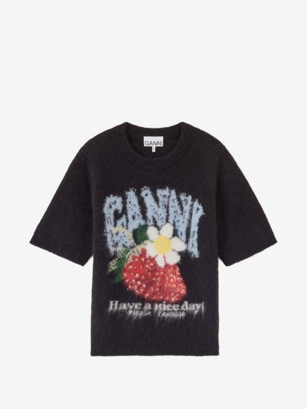 GANNI
strawberry-intarsia sweater