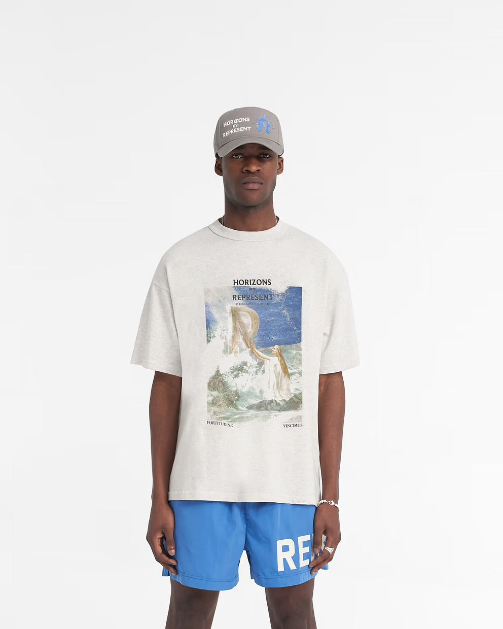 Higher truth t-shirt cream marl