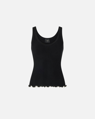 Ribbed vest top with logo