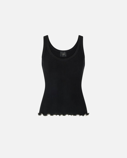 Ribbed vest top with logo