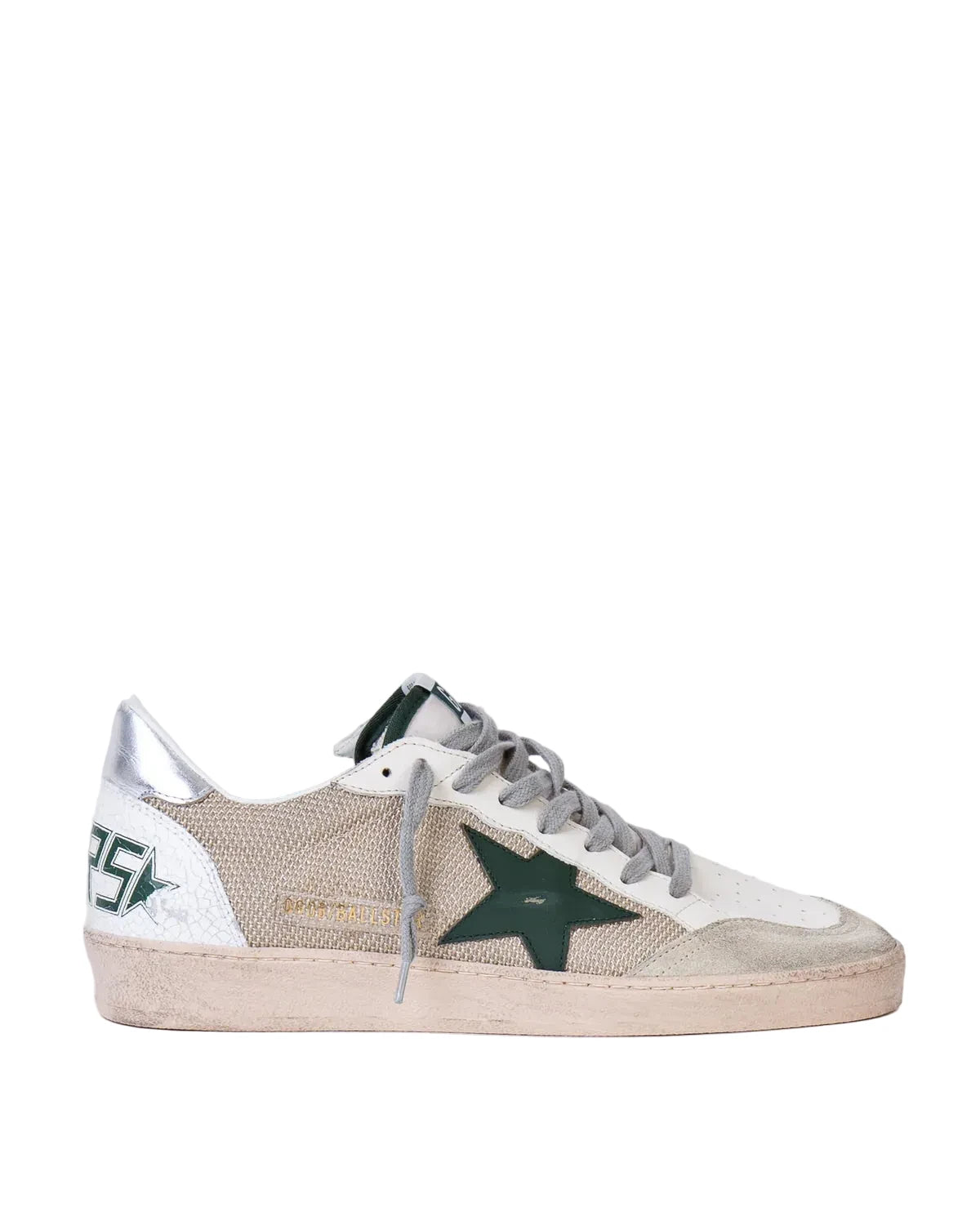 GOLDEN GOOSE WHITE MILK/MARBLE/GREEN/SILVER/WHITE BALLSTAR SNEAKERS