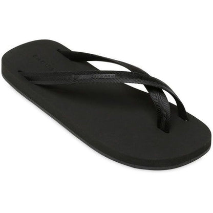 Bicolored cross flip flops black black