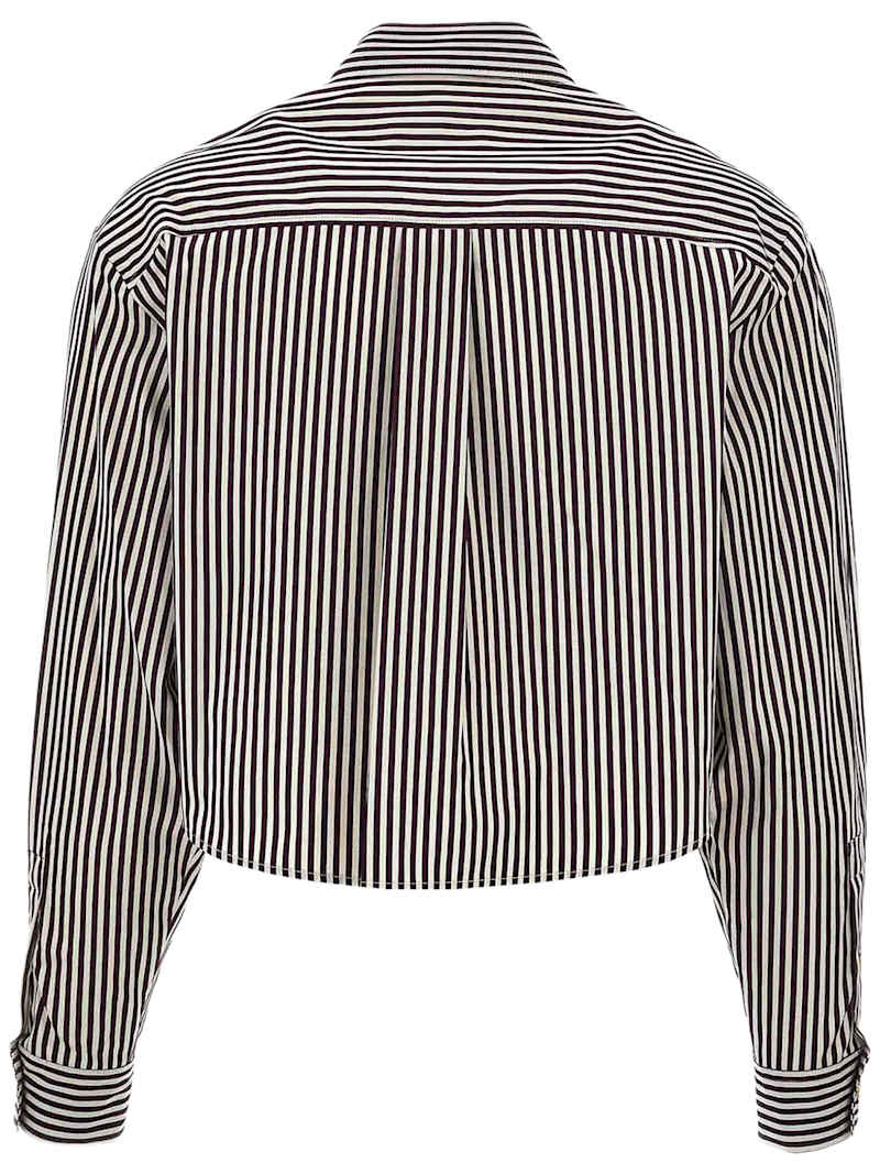 Striped cropped shirt