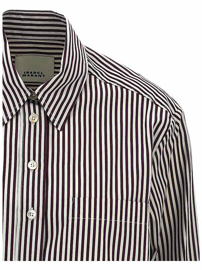 Striped cropped shirt
