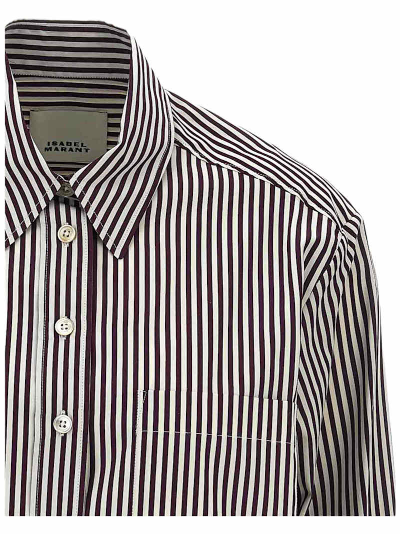Striped cropped shirt