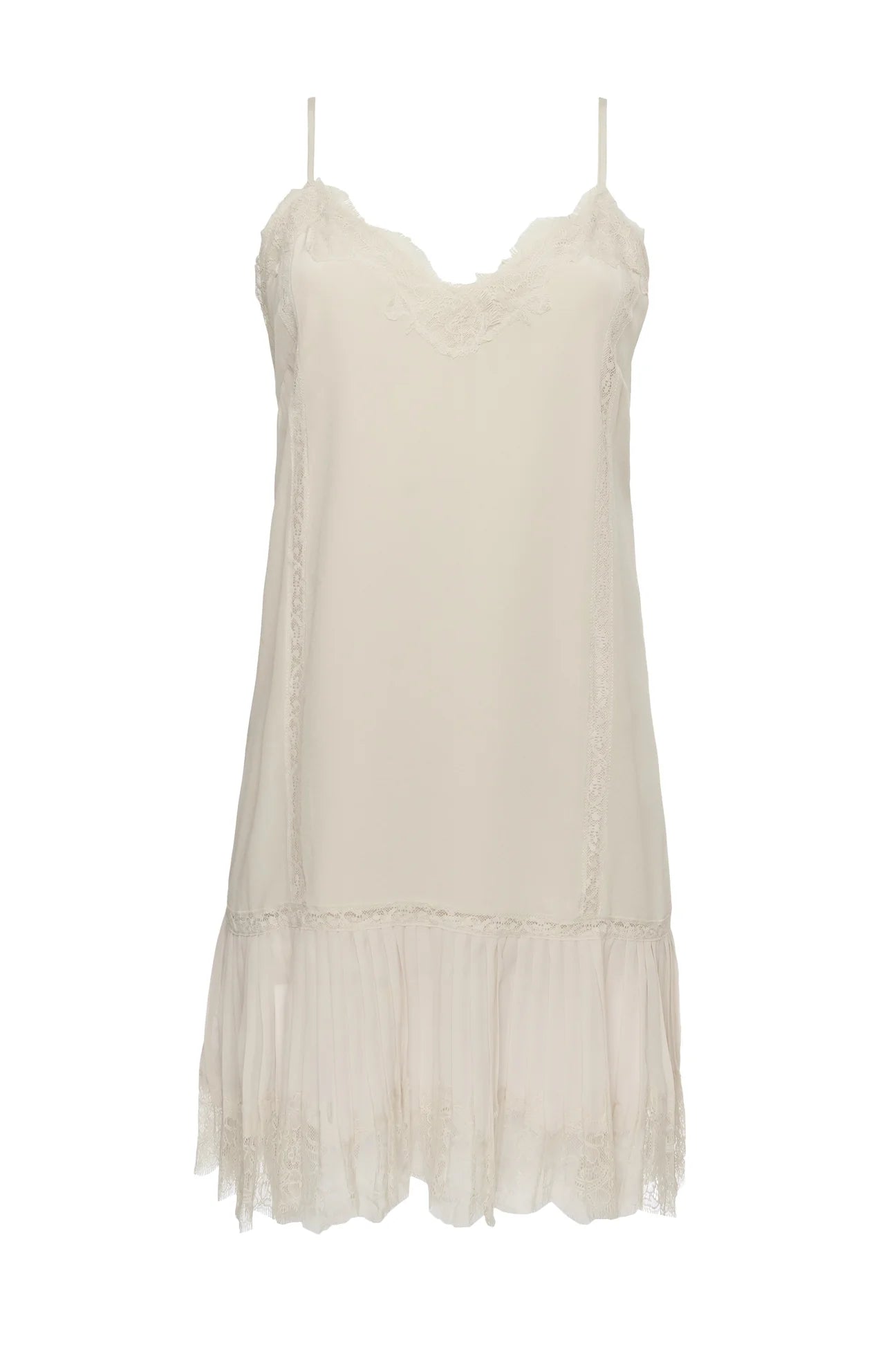 Pleated panel dress - vanilla