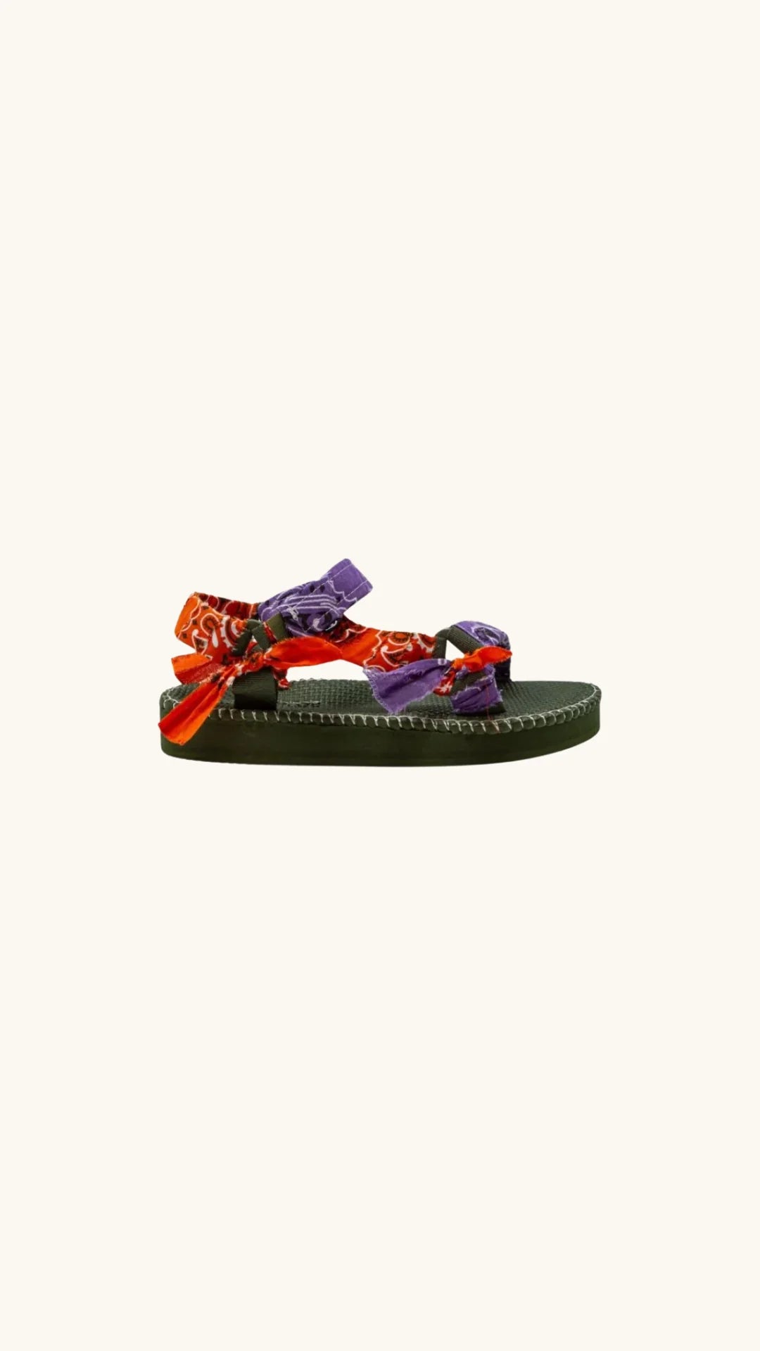 Trekky stitch orange violet kaki