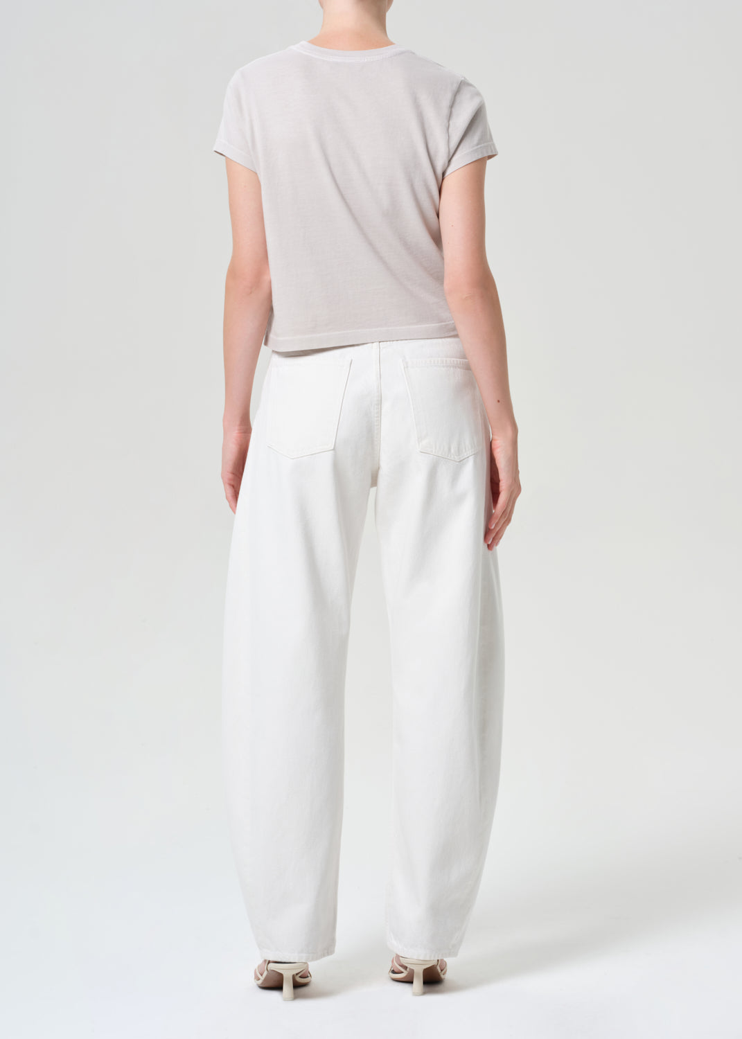 LUNA HIGH RISE PIECED TAPER
IN CHALK WHITE