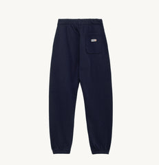 SWEATPANTS IN BLUE JERSEY WITH LABEL