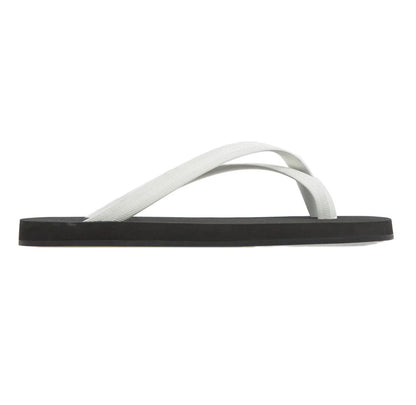 Bicolored cross flip flops black white