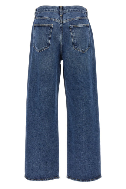 Low slung baggy jeans