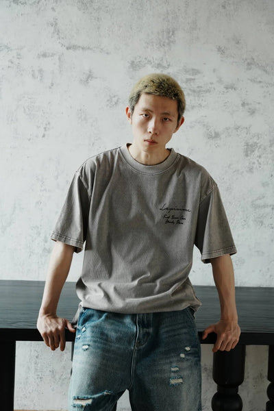 LAPIVIMA T-SHIRT - GREY WITH LOGO