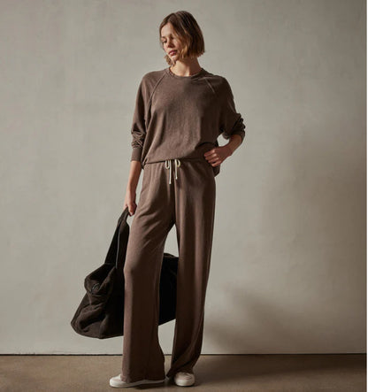 Wide leg sweatpants woman fox pigment