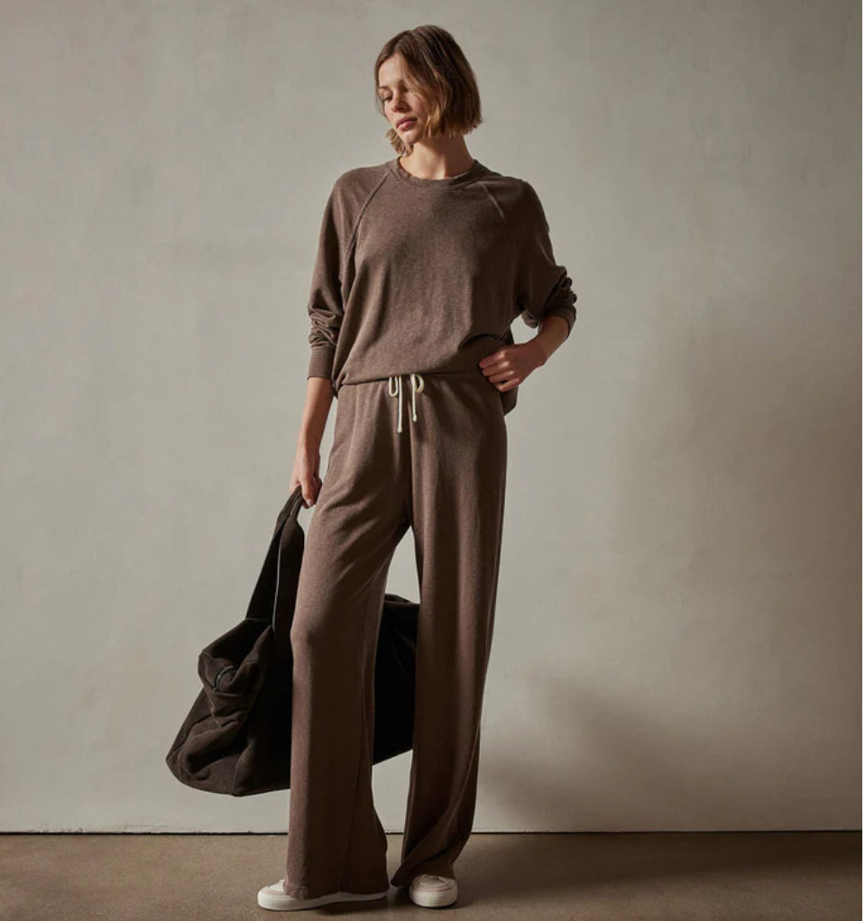 Wide leg sweatpants woman fox pigment