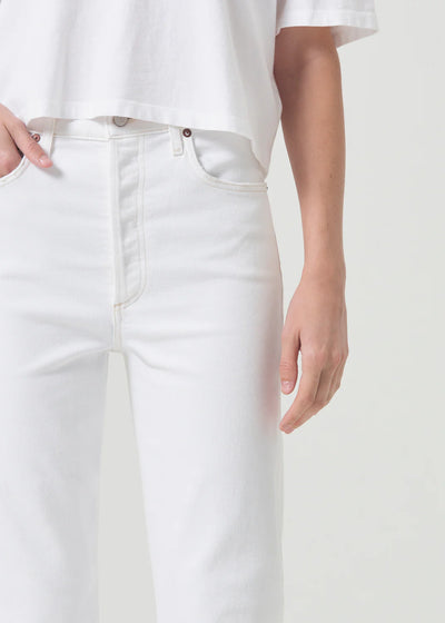 90'S Pinch Waist High Rise Straight In Marshmellow