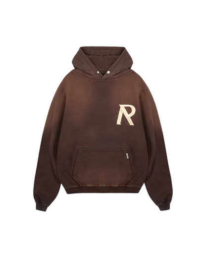 Masking tape initial hoodie - ceder