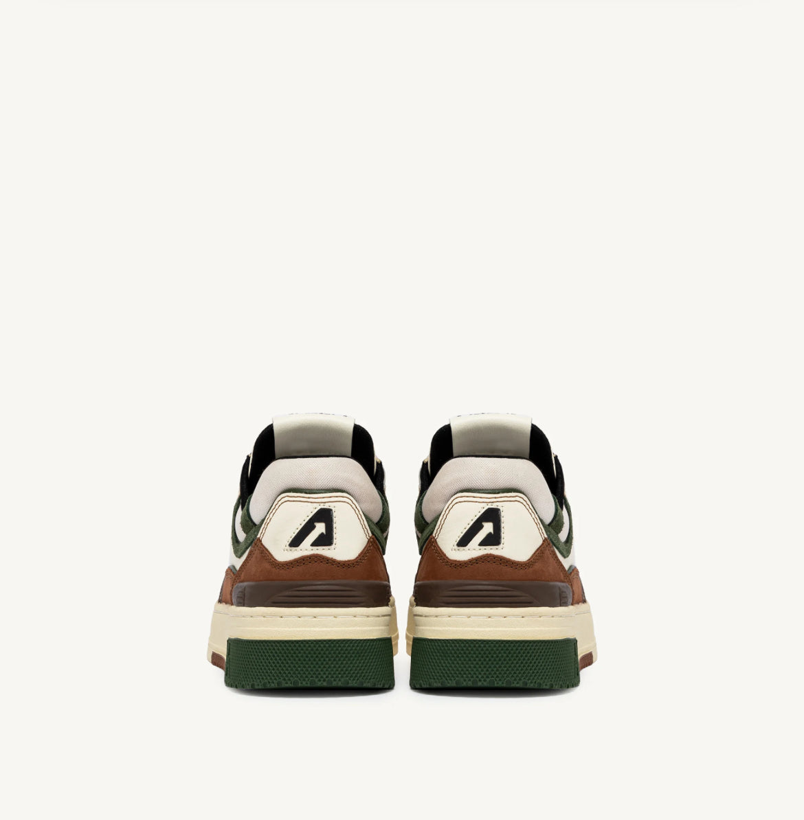 CLC LOW SNEAKERS IN EBONY AND MILITARY GREEN SUEDE AND NUBUCK