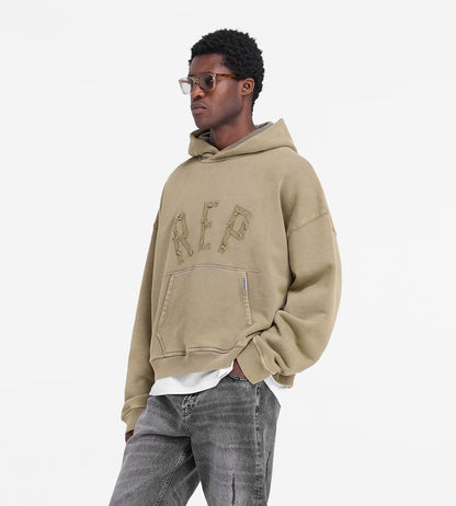 REP APPLIQUE HOODIE fawn