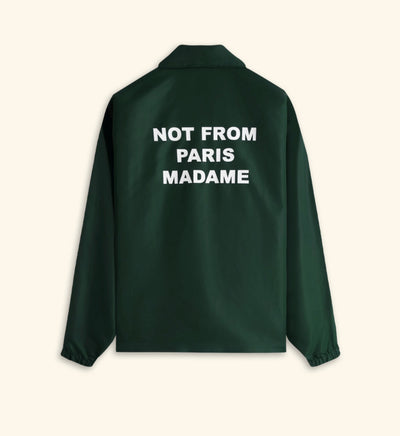 Green nylon slogan jacket