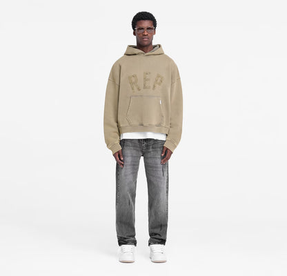 REP APPLIQUE HOODIE fawn