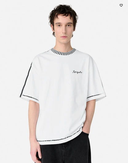 Seam relaxed white T-shirt