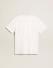 Golden collection distressed t shirt in vintage white