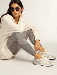 Women's Running Dad-Star in white mesh and suede