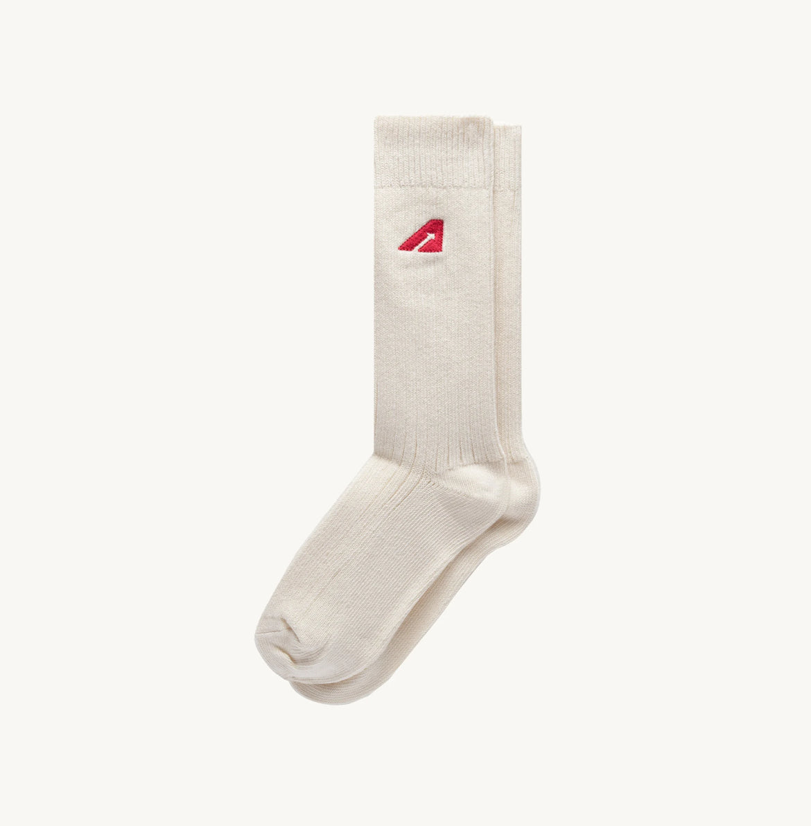 SOCKS IN WHITE KNITTED COTTON