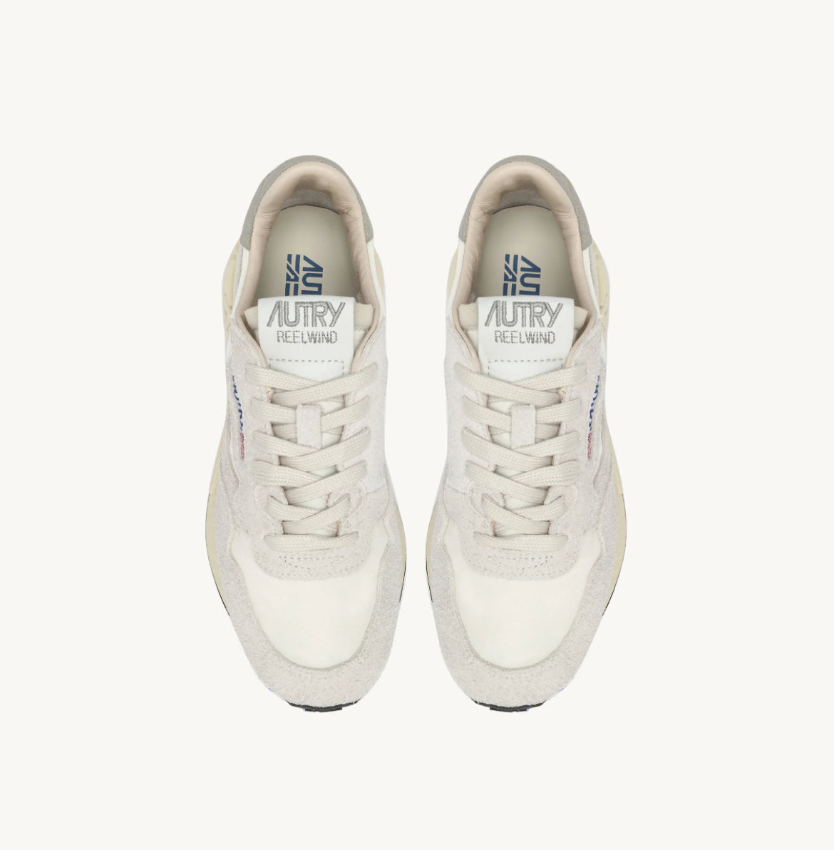 REELWIND LOW SNEAKERS IN BEIGE NYLON AND SUEDE