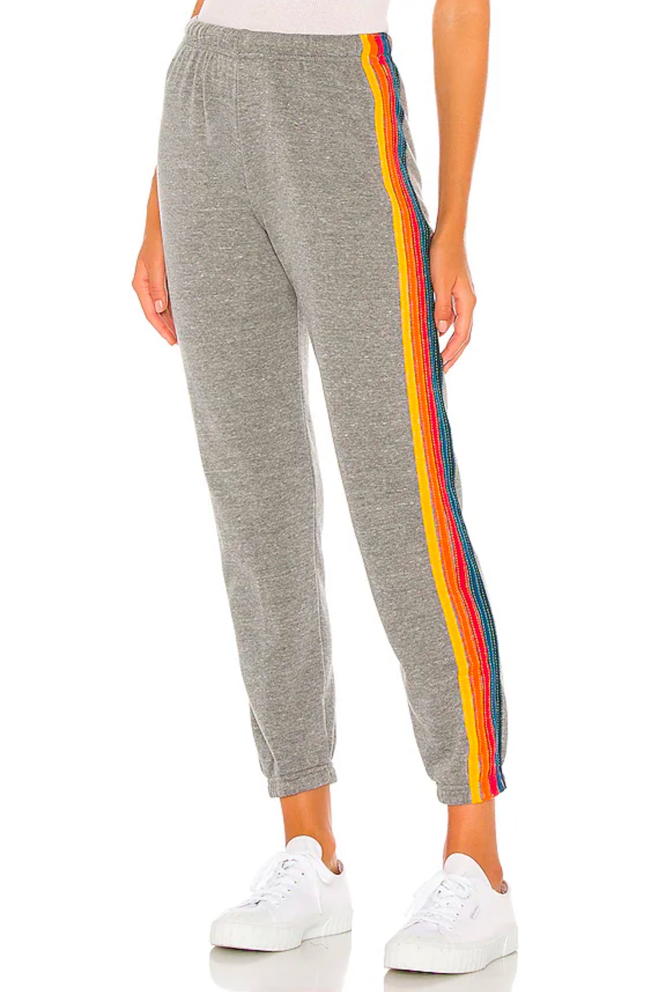 5 Stripe Sweatpants in Heather grey