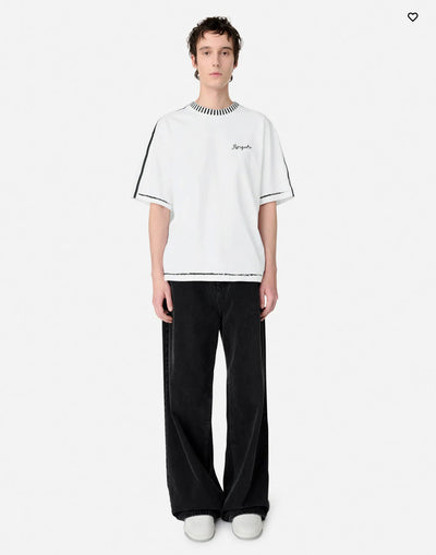 Seam relaxed white T-shirt