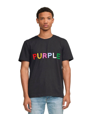 Clean Jersey Logo Print Tee - Black
