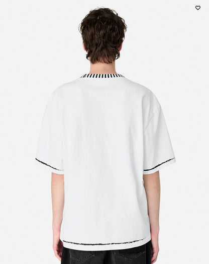 Seam relaxed white T-shirt