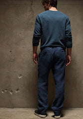 Relaxed fit linen pant - imperial pigment