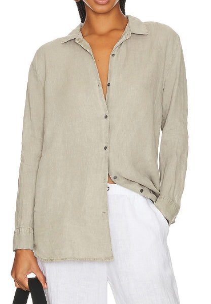 Classic Linen Shirt Beige