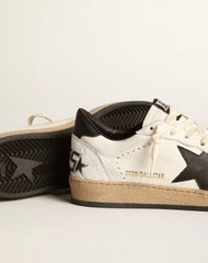 Men's Ball Star in white nappa with black star