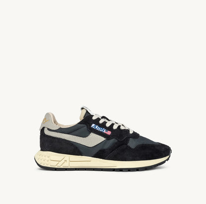 REELWIND LOW SNEAKERS IN BLACK NYLON AND SUEDE