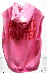 ARTISTSWANTED CUTOFF SUPERYUMM BIGGY hoodie - pinkplant