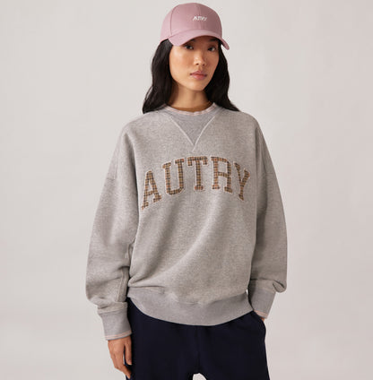 College check sweatshirt