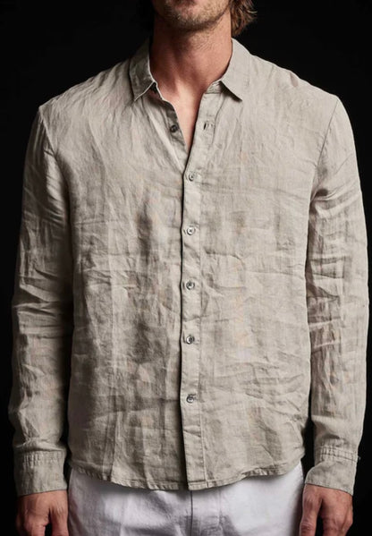 Classic Linen Shirt Beige