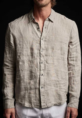 Classic linen shirt beige