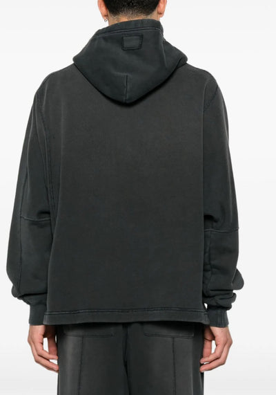 Seam Detail Hoodie - Stained Black