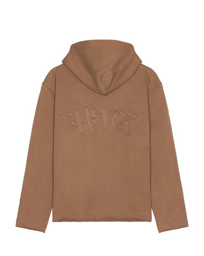 SCRIPT HOODIE - LIGHT BROWN